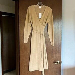 Lovers and Friends Gold Wrap Dress